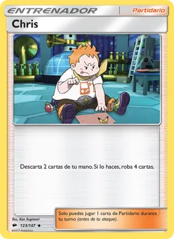 Carta Chris de la expansión Sombras Ardientes, número 123/147