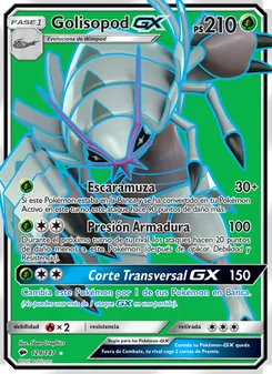 Carta Golisopod GX de la expansión Sombras Ardientes, número 129/147