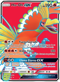 Carta Ho-Oh GX de la expansión Sombras Ardientes, número 131/147