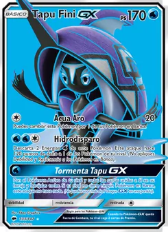 Carta Tapu Fini GX de la expansión Sombras Ardientes, número 133/147