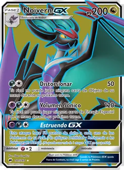 Carta Noivern GX de la expansión Sombras Ardientes, número 141/147