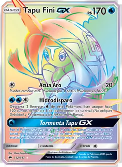 Carta Tapu Fini GX de la expansión Sombras Ardientes, número 152/147