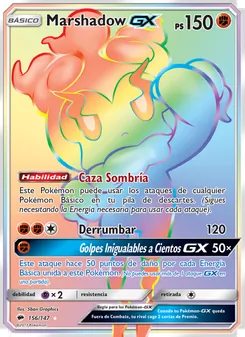 Carta Marshadow GX de la expansión Sombras Ardientes, número 156/147
