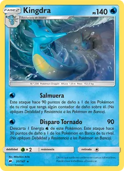 Carta Kingdra de la expansión Sombras Ardientes, número 31/147