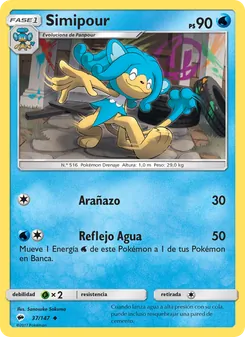 Carta Simipour de la expansión Sombras Ardientes, número 37/147