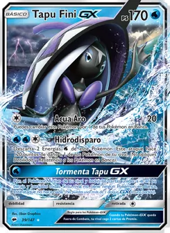 Carta Tapu Fini GX de la expansión Sombras Ardientes, número 39/147