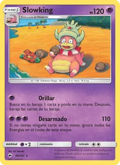 Carta Slowking de la expansión Sombras Ardientes, número 48/147