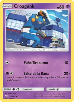 Carta Croagunk de la expansión Sombras Ardientes, número 54/147