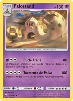 Carta Palossand de la expansión Sombras Ardientes, número 62/147