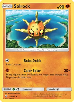 Carta Solrock de la expansión Sombras Ardientes, número 69/147