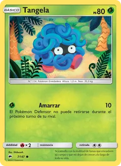 Carta Tangela de la expansión Sombras Ardientes, número 7/147