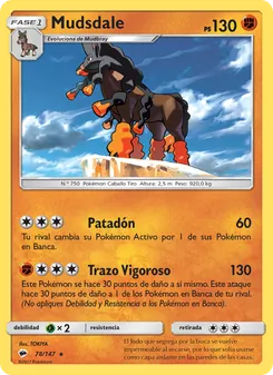 Carta Mudsdale de la expansión Sombras Ardientes, número 78/147