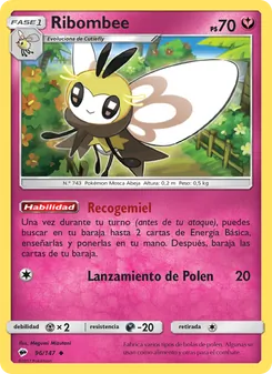 Carta Ribombee de la expansión Sombras Ardientes, número 96/147