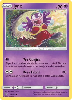 Carta Jynx de la expansión Leyendas Luminosas, número 38/73