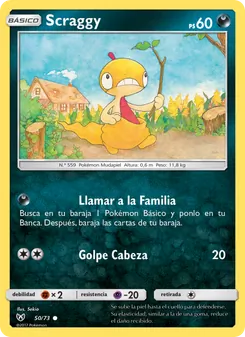 Carta Scraggy de la expansión Leyendas Luminosas, número 50/73