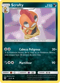 Carta Scrafty de la expansión Leyendas Luminosas, número 51/73