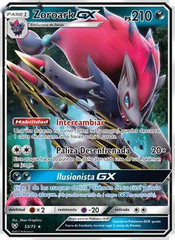 Carta Zoroark GX de la expansión Leyendas Luminosas, número 53/73