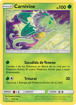 Carta Carnivine de la expansión Leyendas Luminosas, número 6/73