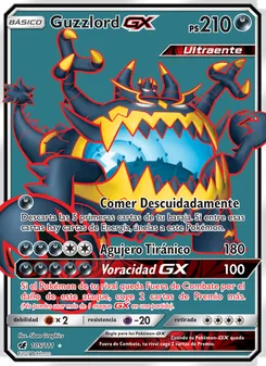 Carta Guzzlord GX de la expansión Invasión Carmesí, número 105/111