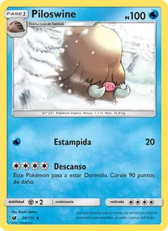 Carta Piloswine de la expansión Invasión Carmesí, número 20/111