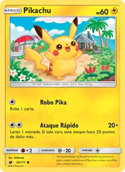 Carta Pikachu de la expansión Invasión Carmesí, número 30/111