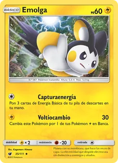 Carta Emolga de la expansión Invasión Carmesí, número 35/111
