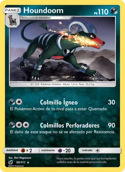 Carta Houndoom de la expansión Invasión Carmesí, número 59/111