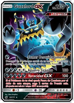 Carta Guzzlord GX de la expansión Invasión Carmesí, número 63/111