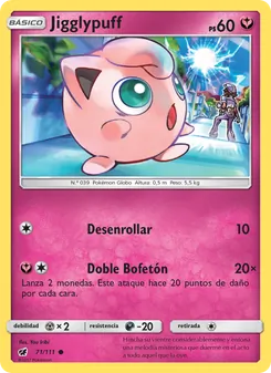 Carta Jigglypuff de la expansión Invasión Carmesí, número 71/111