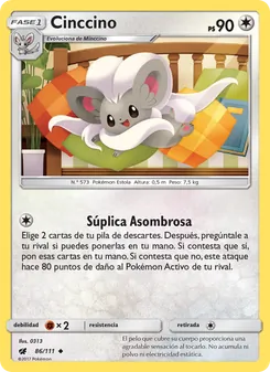 Carta Cinccino de la expansión Invasión Carmesí, número 86/111