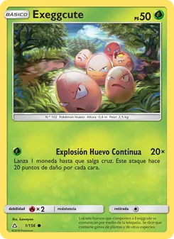 Carta Exeggcute de la expansión Ultraprisma, número 1/156