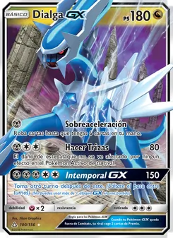 Carta Dialga GX de la expansión Ultraprisma, número 100/156