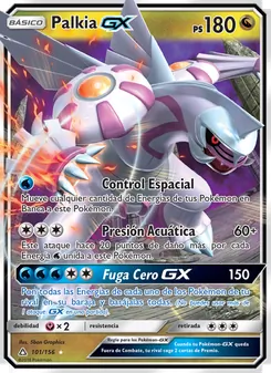 Carta Palkia GX de la expansión Ultraprisma, número 101/156