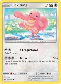Carta Lickitung de la expansión Ultraprisma, número 102/156