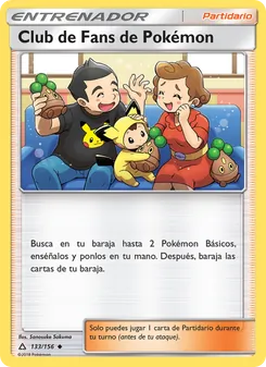 Carta Club de Fans de Pokémon de la expansión Ultraprisma, número 133/156
