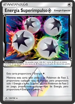 Carta Energía Superimpulso ◇ de la expansión Ultraprisma, número 136/156