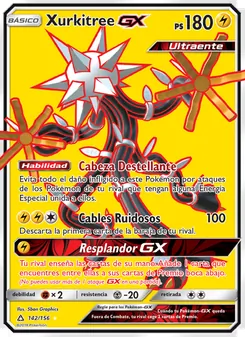 Carta Xurkitree GX de la expansión Ultraprisma, número 142/156