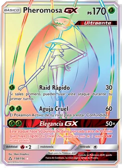 Carta Pheromosa GX de la expansión Ultraprisma, número 158/156