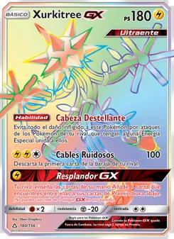 Carta Xurkitree GX de la expansión Ultraprisma, número 160/156