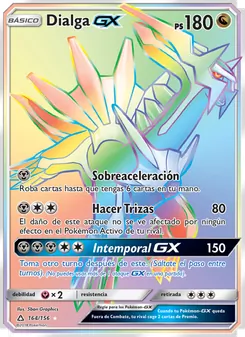 Carta Dialga GX de la expansión Ultraprisma, número 164/156