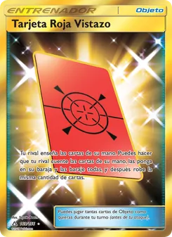 Carta Tarjeta Roja Vistazo de la expansión Ultraprisma, número 169/156