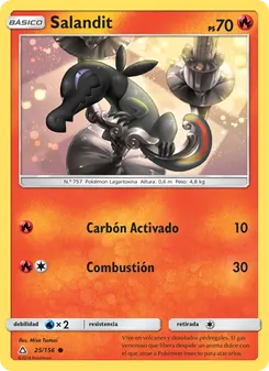 Carta Salandit de la expansión Ultraprisma, número 25/156