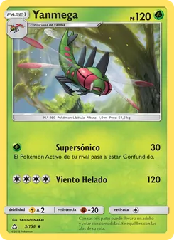 Carta Yanmega de la expansión Ultraprisma, número 3/156