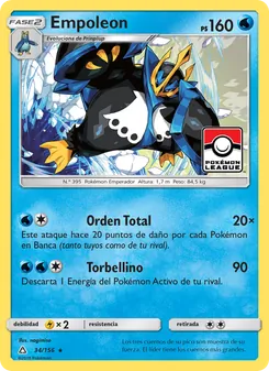 Carta Empoleon de la expansión Ultraprisma, número 34/156