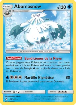 Carta Abomasnow de la expansión Ultraprisma, número 38/156