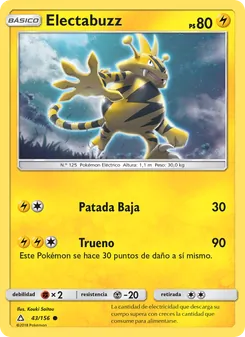 Carta Electabuzz de la expansión Ultraprisma, número 43/156