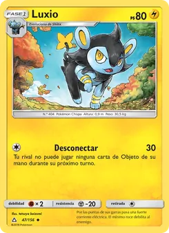 Carta Luxio de la expansión Ultraprisma, número 47/156