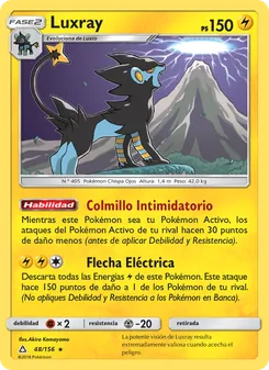 Carta Luxray de la expansión Ultraprisma, número 48/156