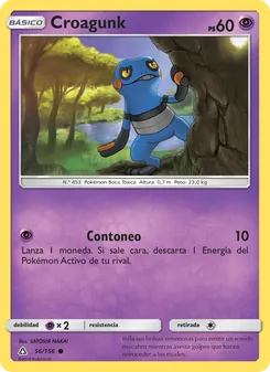 Carta Croagunk de la expansión Ultraprisma, número 56/156