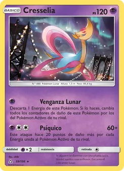 Carta Cresselia de la expansión Ultraprisma, número 59/156